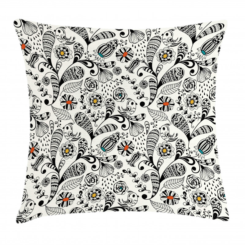 Spring Foliage Ethnic Pillow Cover
