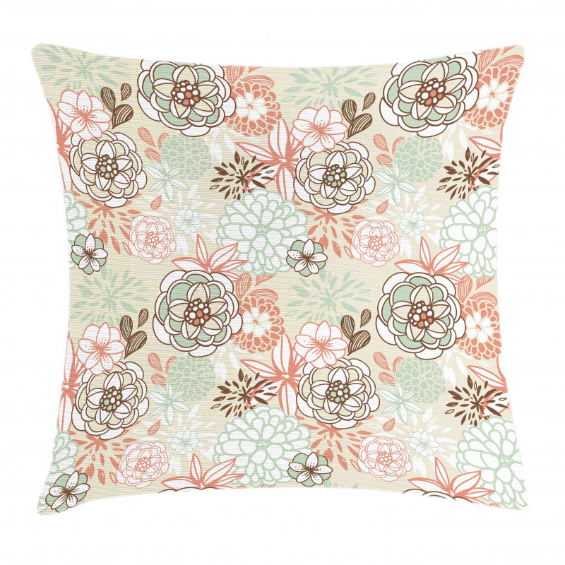 Romantic Wildflowers Pillow Cover