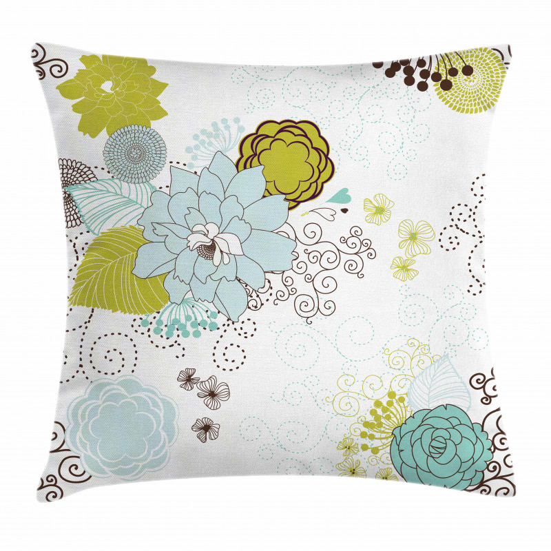 Pastel Romantic Ornament Pillow Cover