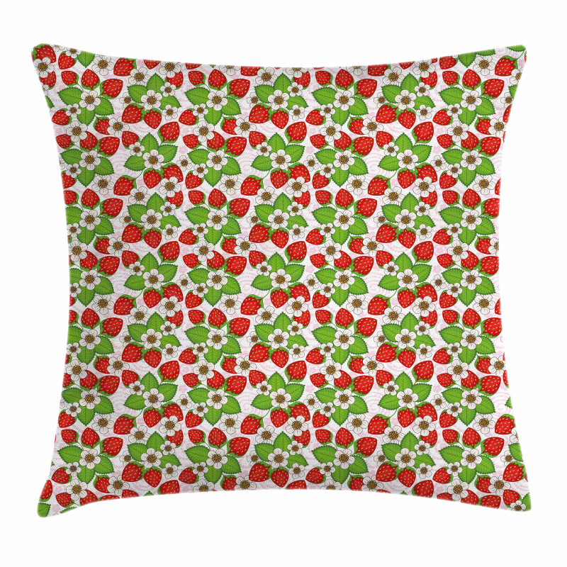 Strawberries Summertime Pillow Cover