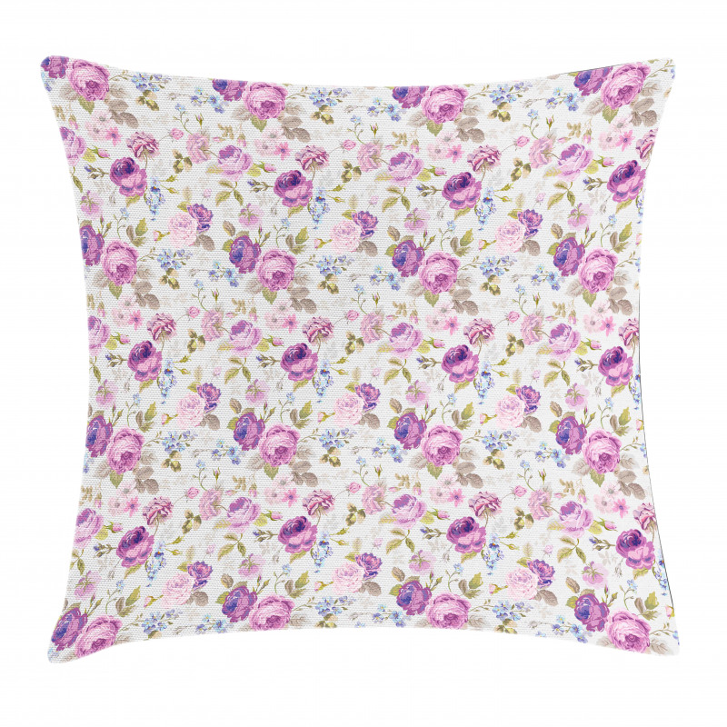 Pastel Tones Leaves Pillow Cover