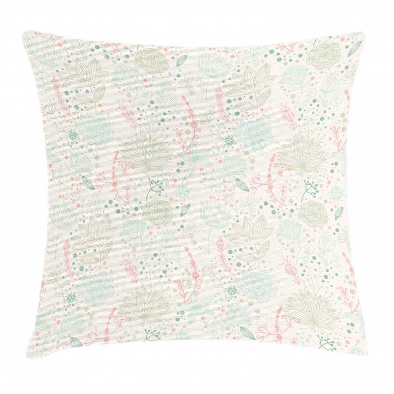 Soft Toned Nature Theme Pillow Cover