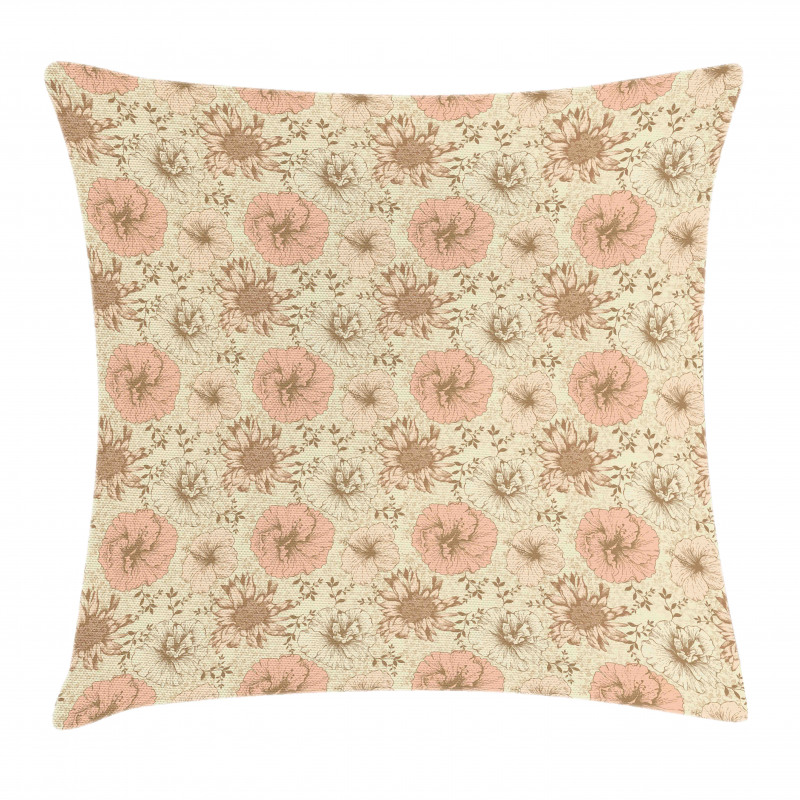 Exotic Hibiscus Plant Pillow Cover