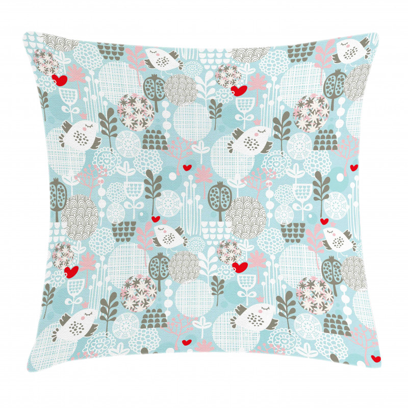 Valentines Birds Pillow Cover