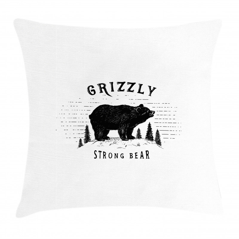 Strong Wild Animal Forest Pillow Cover
