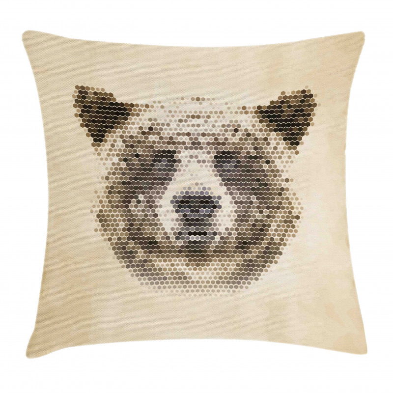 Dotted Animal Head Modern Pillow Cover
