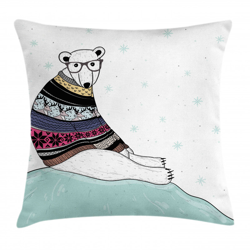 Hipster Sweater Christmas Pillow Cover
