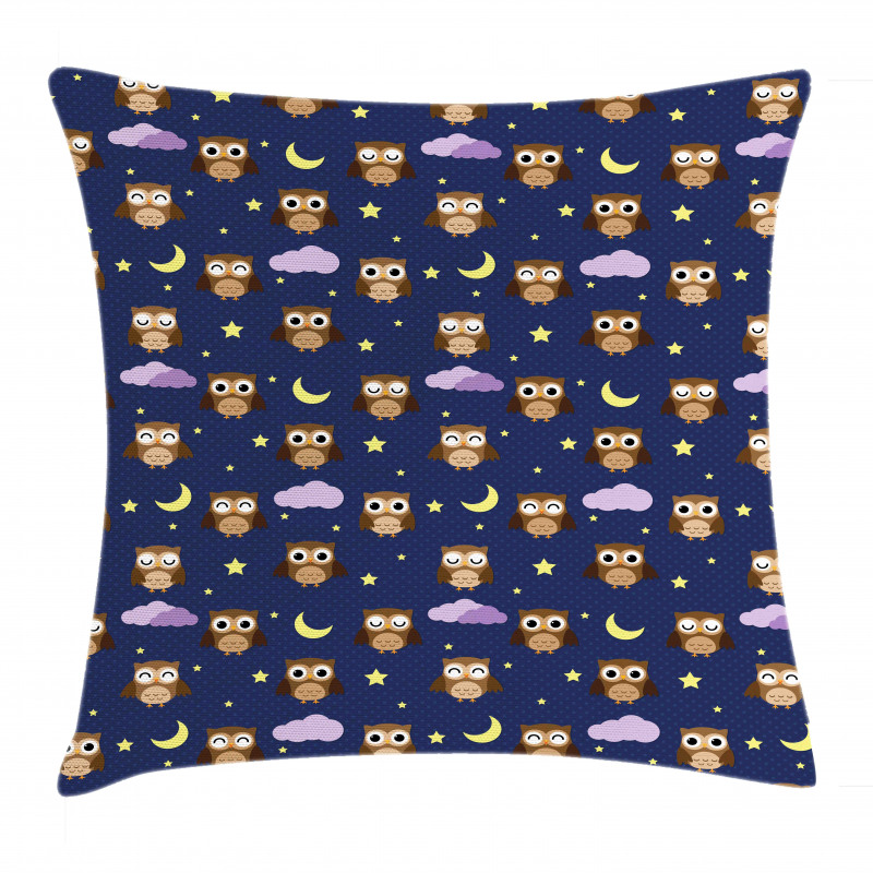 Owls Starry Night Pillow Cover