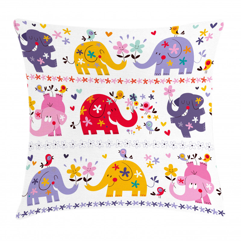 Happy Dancing Animals Pillow Cover