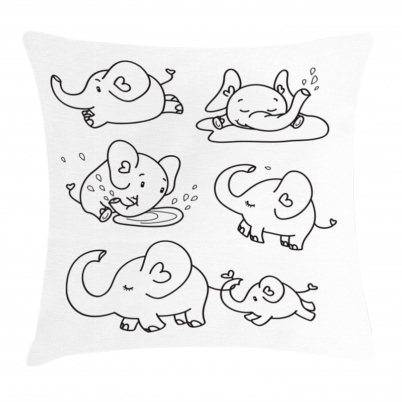 Monochrome Doodle Pillow Cover