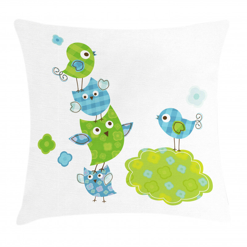 Happy Animals Playing Pillow Cover