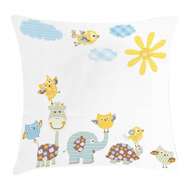 Jolly Jungle Creatures Pillow Cover