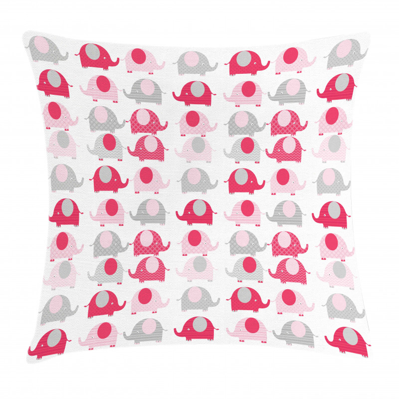 Abstract Elephants Dots Pillow Cover