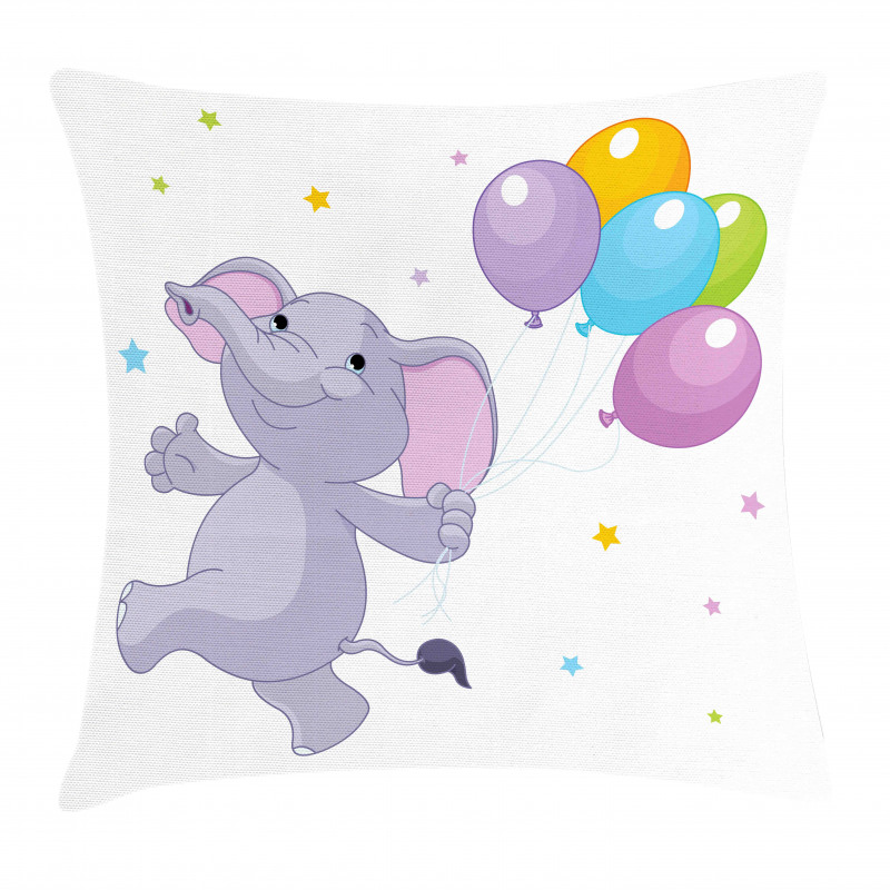 Happy Animal Balloons Pillow Cover