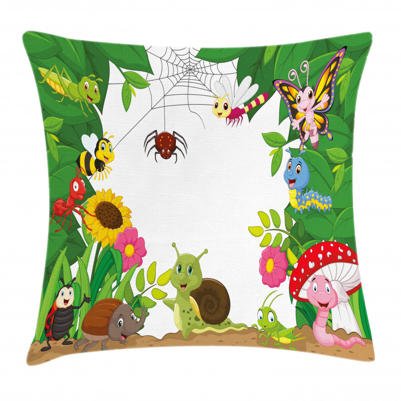 Little Bugs Butterflies Pillow Cover