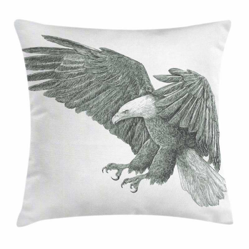 Monochrome Drawing Style Pillow Cover