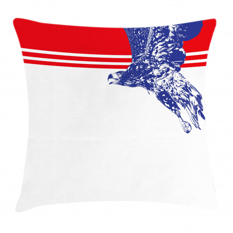 American Flag Colors Bird Pillow Cover