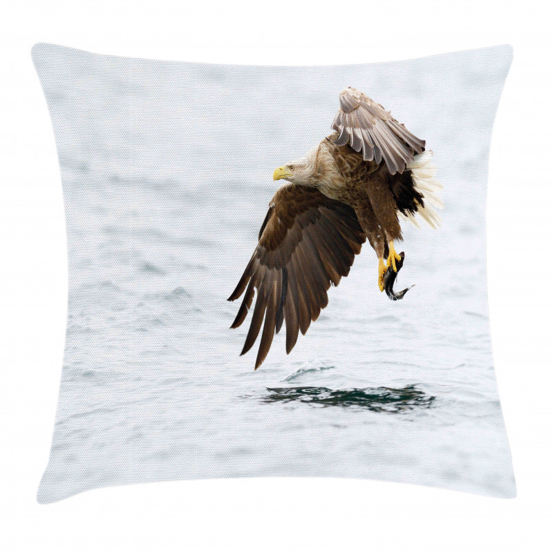 Bird with White Feathers Pillow Cover