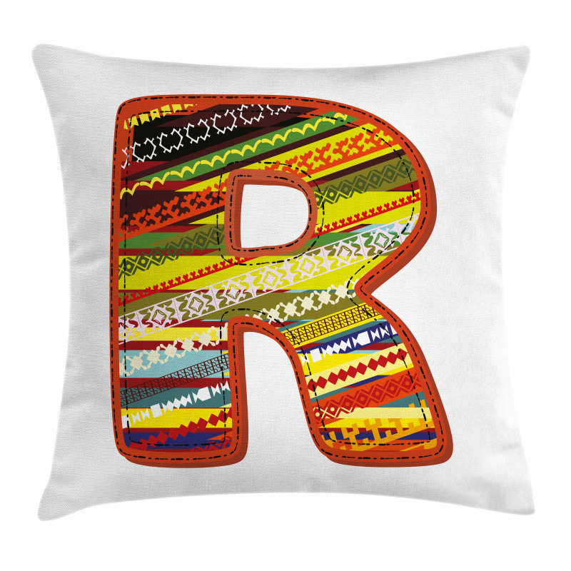 R Aztec Tribal Pillow Cover