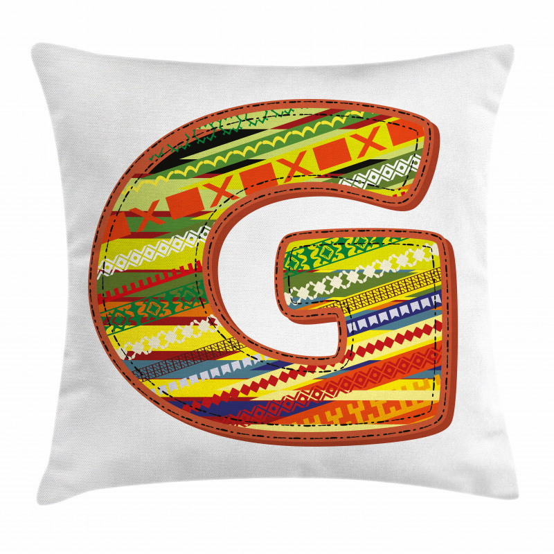 G Red Calligraphy Name Pillow Cover