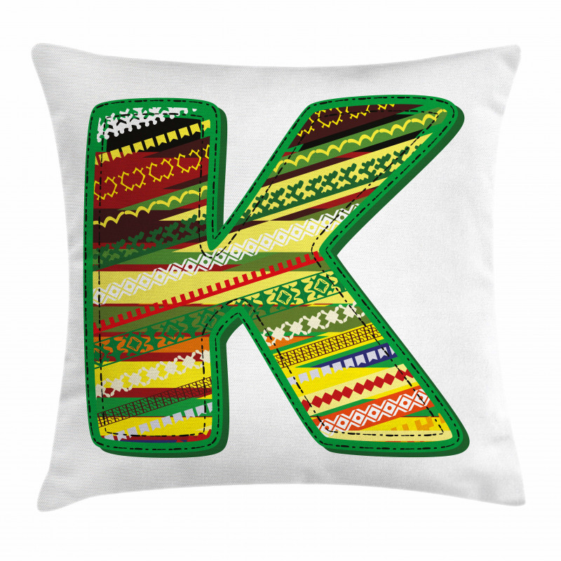 K Green Childish Fun Pillow Cover