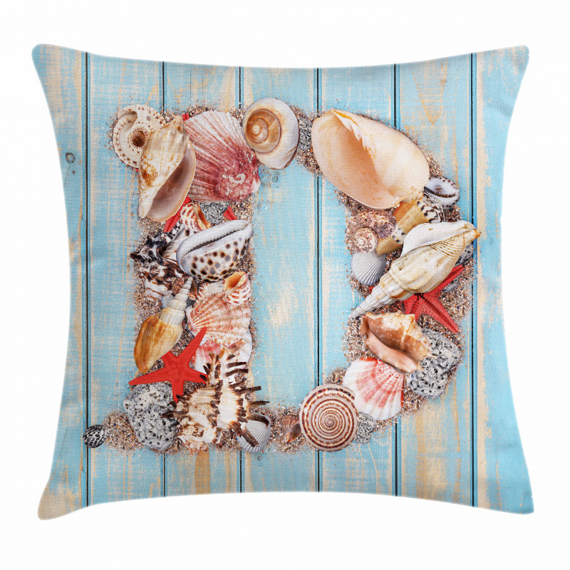 Marine Themed Alphabet Pillow Cover