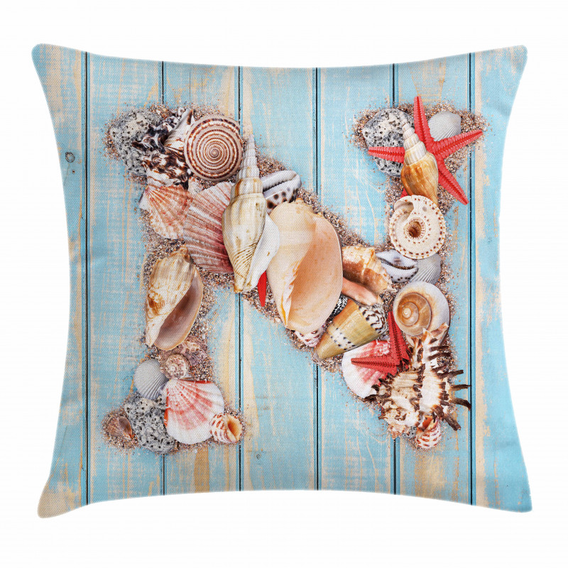 Ocean Seashells ABC Pillow Cover