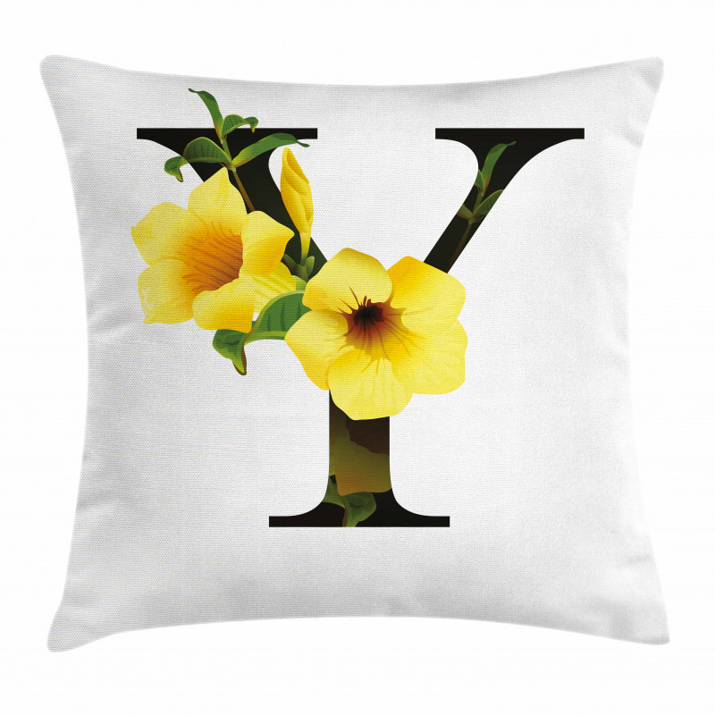 Yellow Bells Capital Y Pillow Cover