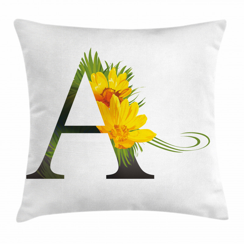 Floweringlphabet Pillow Cover
