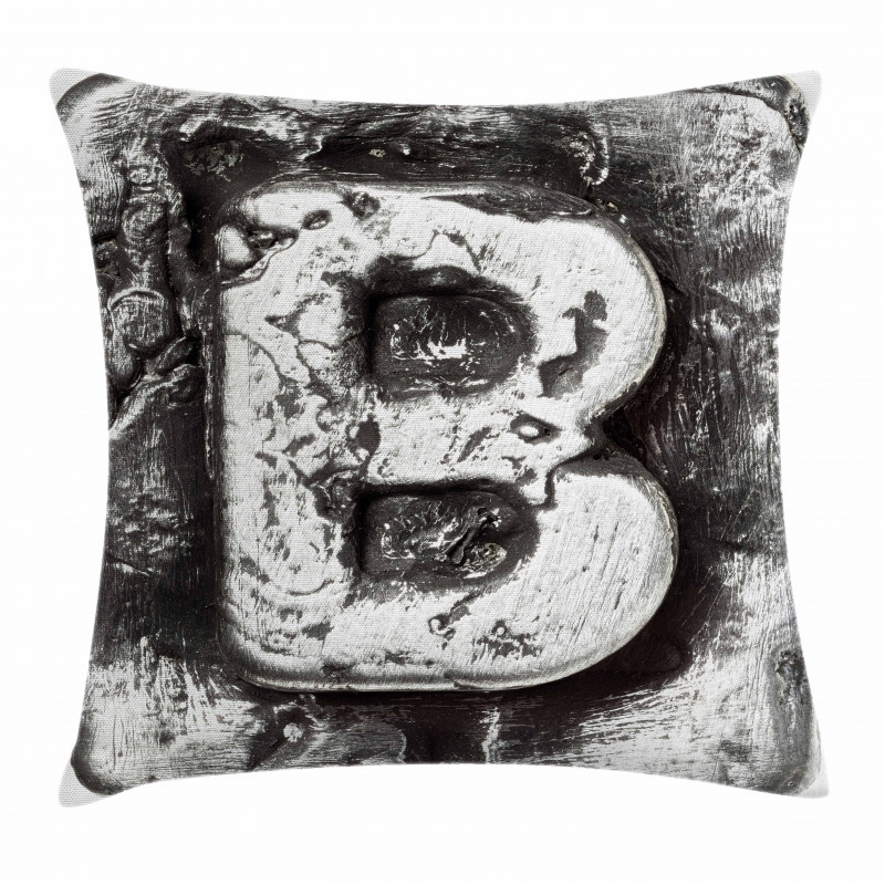 Aged B Cracks Effect Pillow Cover