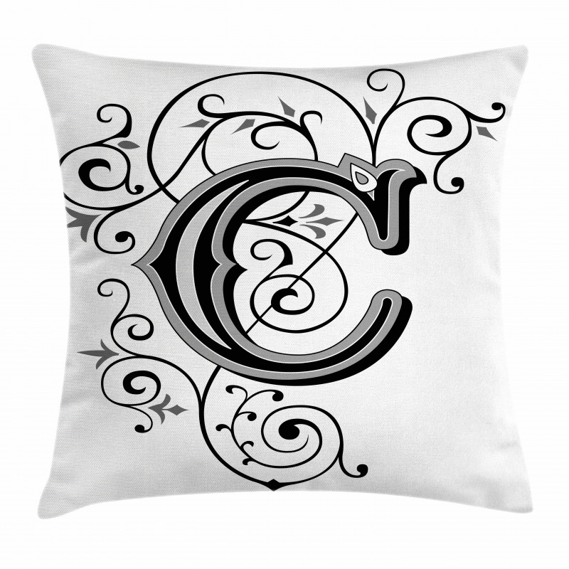 Gothic Vintage Capital Pillow Cover