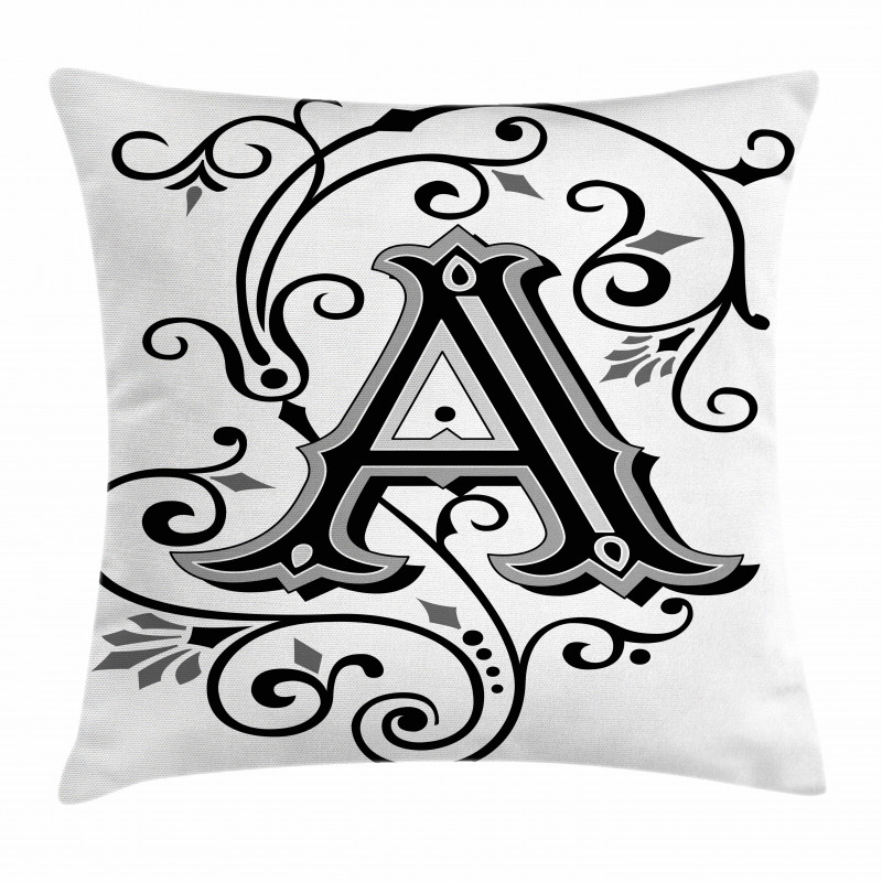Abstract First Letter Pillow Cover