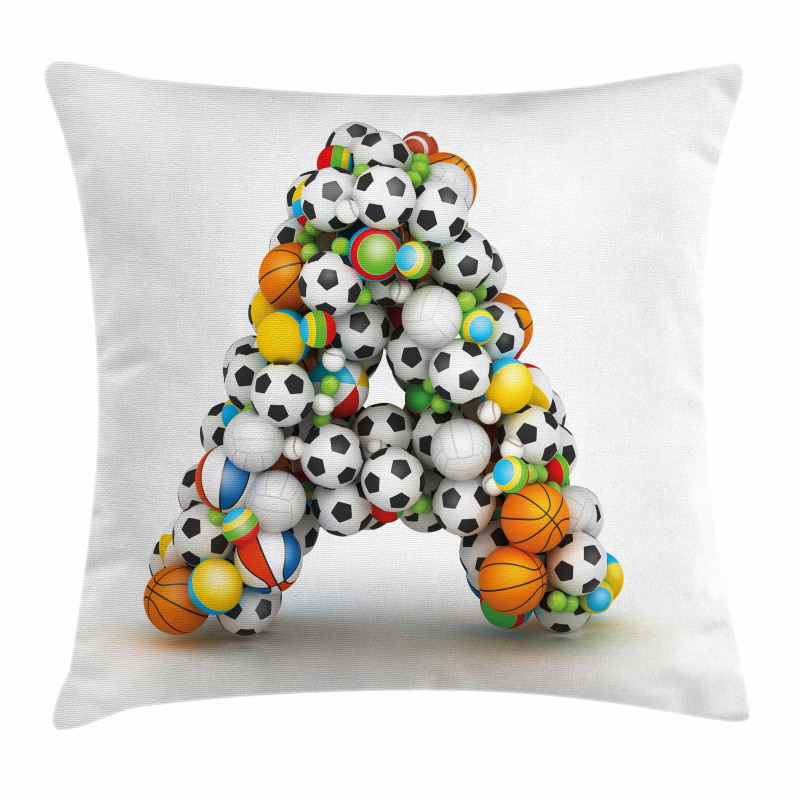 Sports Balls Stacked Pillow Cover