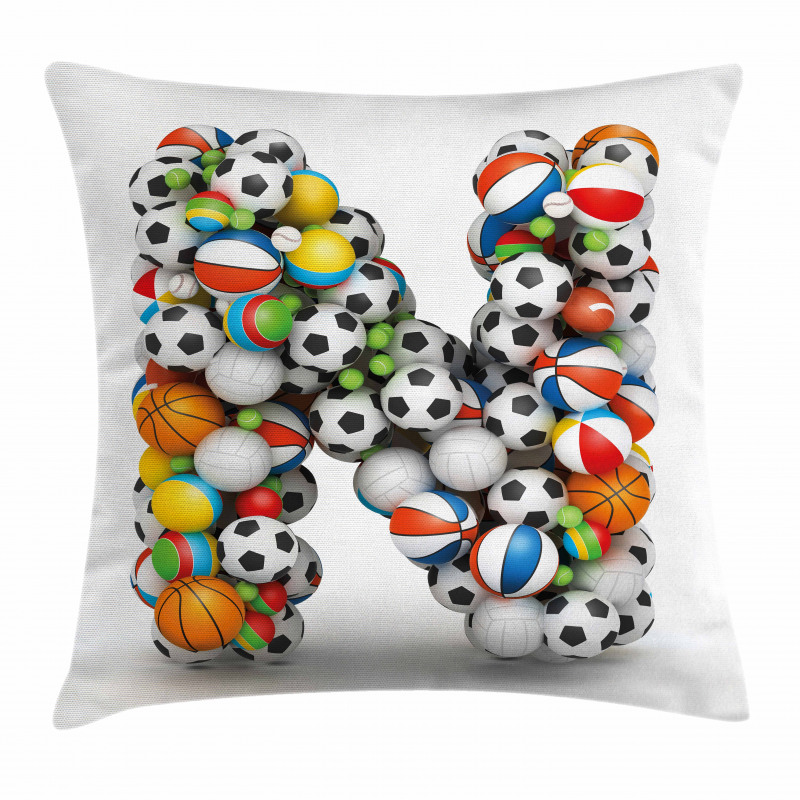 Various Balls Capital Pillow Cover