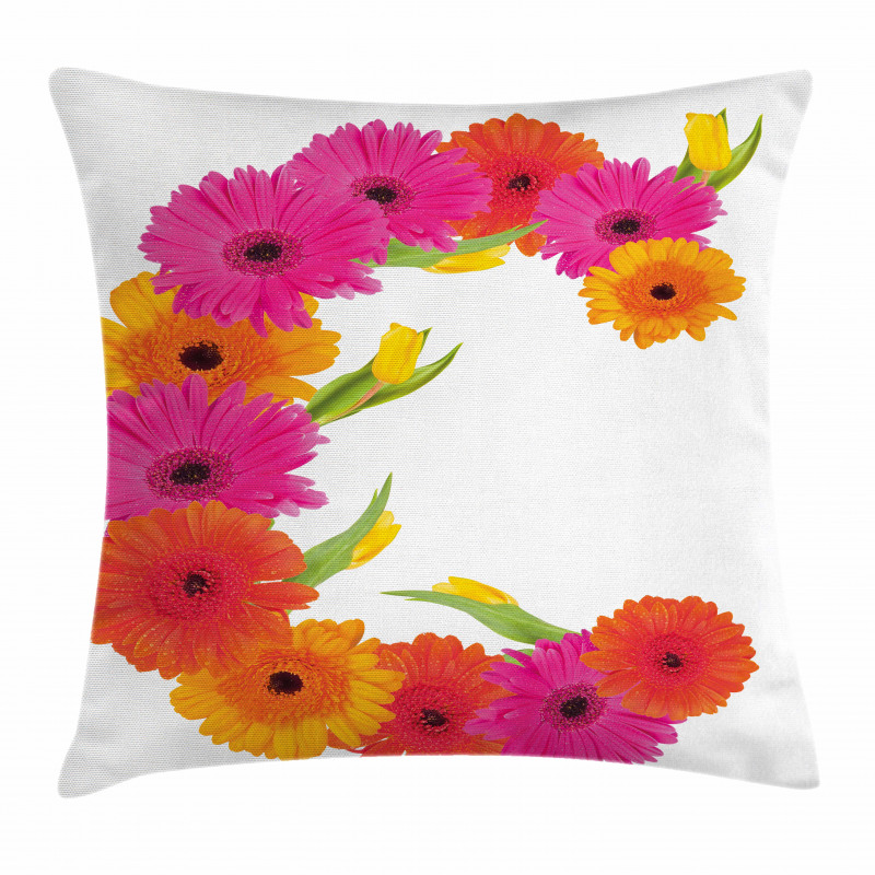 Vivid Floral Bouquet Pillow Cover