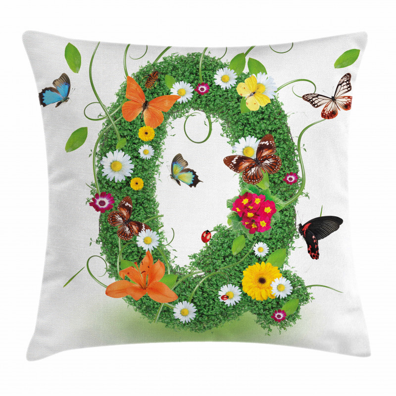 Summer Alphabet Herbs Pillow Cover