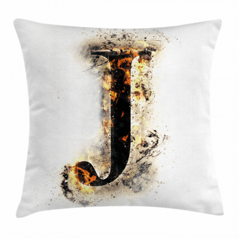 Majusclue J Burning Pillow Cover