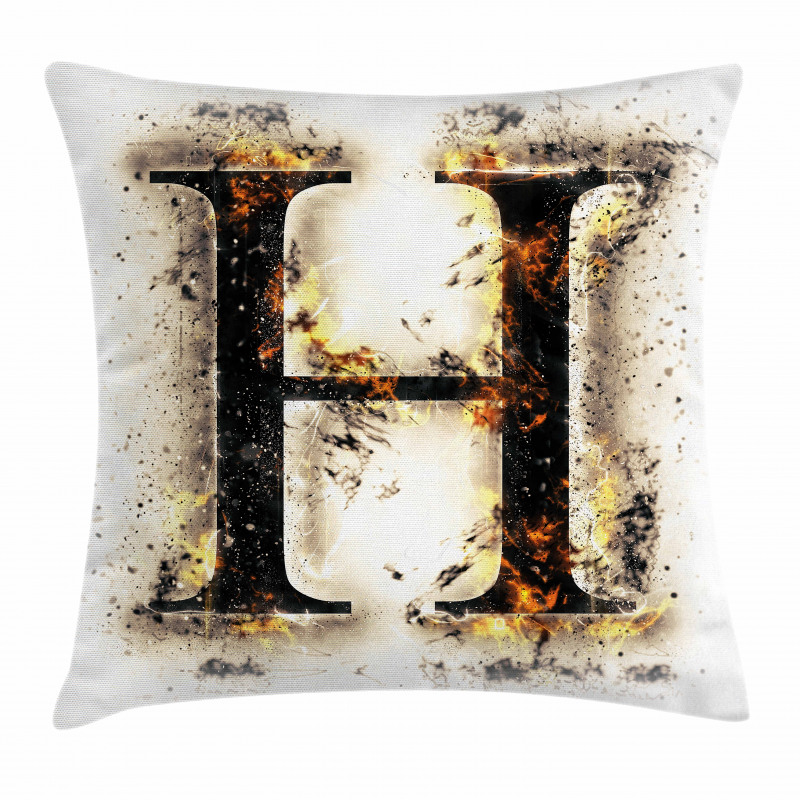 Ablaze H Sign Alphabet Pillow Cover