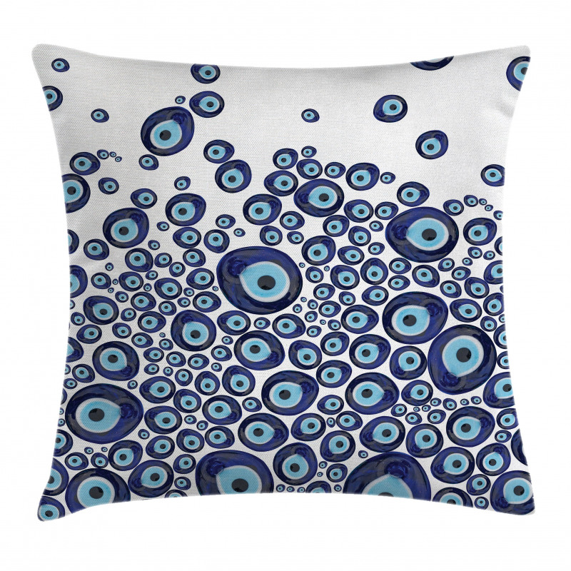 Blue Beads Luck Pillow Cover