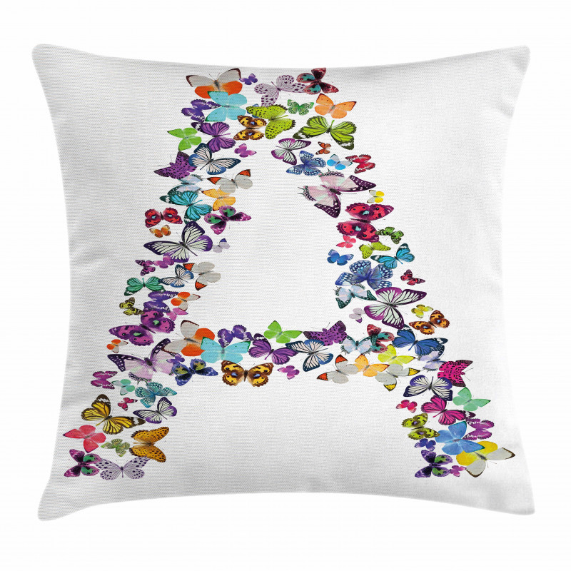 Butterfly Font Style Pillow Cover