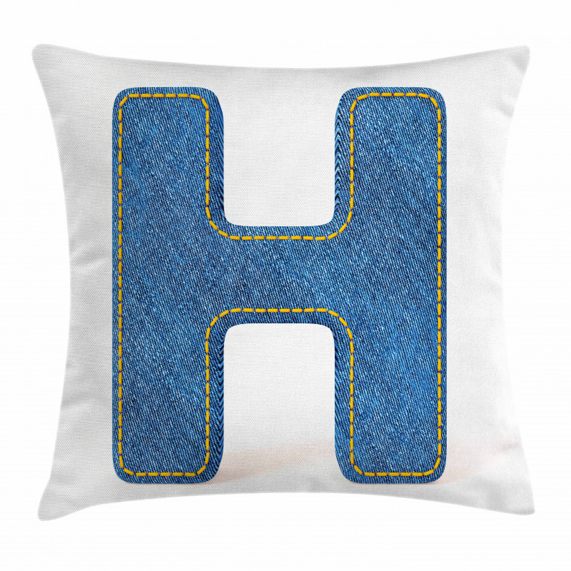 Denim Writing Pillow Cover