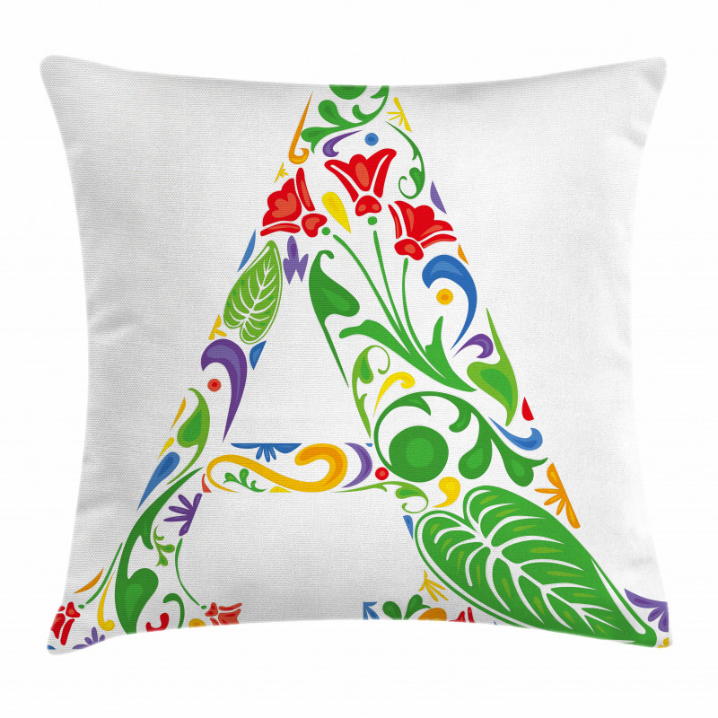 Vibrant Colors Flowers Pillow Cover