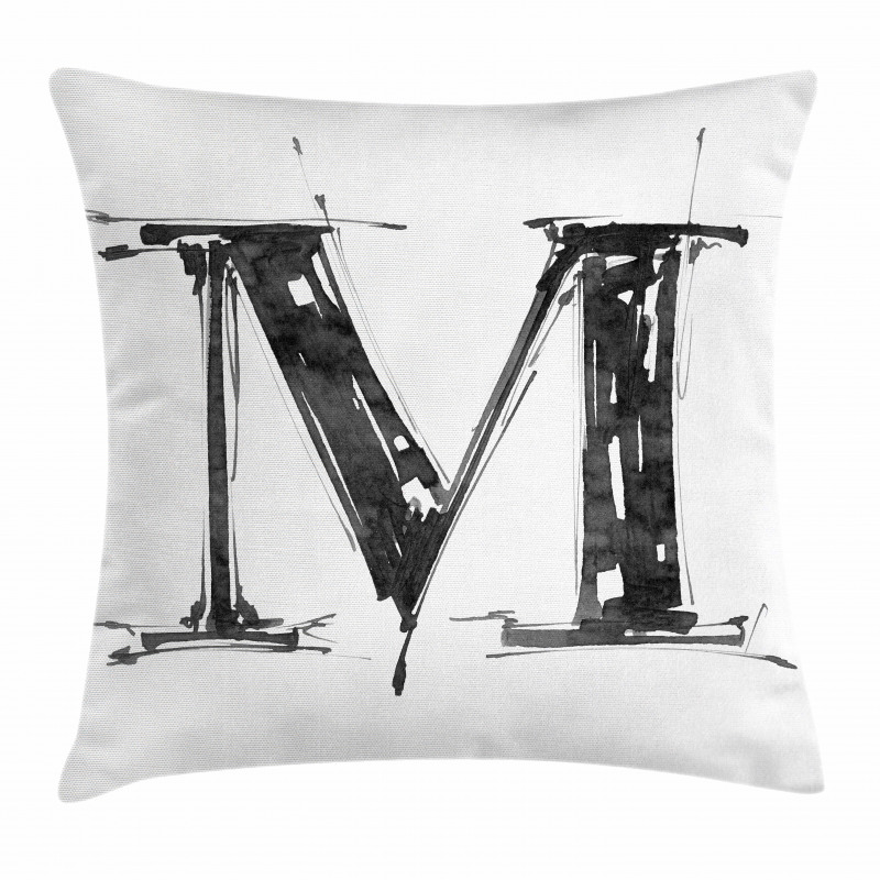 Stencil Art Style Funk Pillow Cover