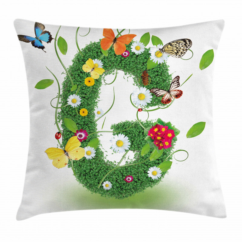 Spring Inspired G Pillow Cover