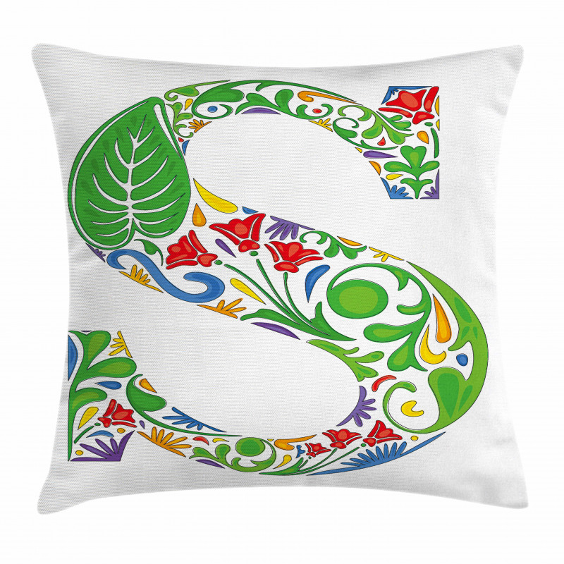 Nature Inspired S Sign Pillow Cover