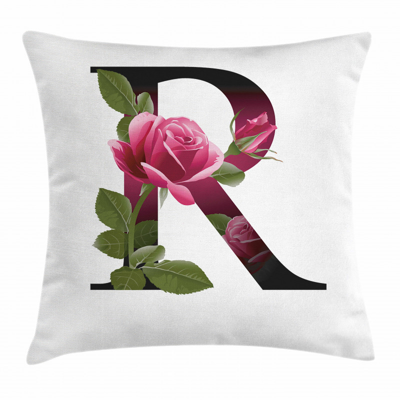 Flower of Love Rose R Pillow Cover