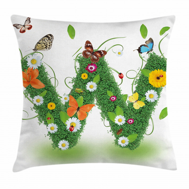 Green Foliage Animals Pillow Cover