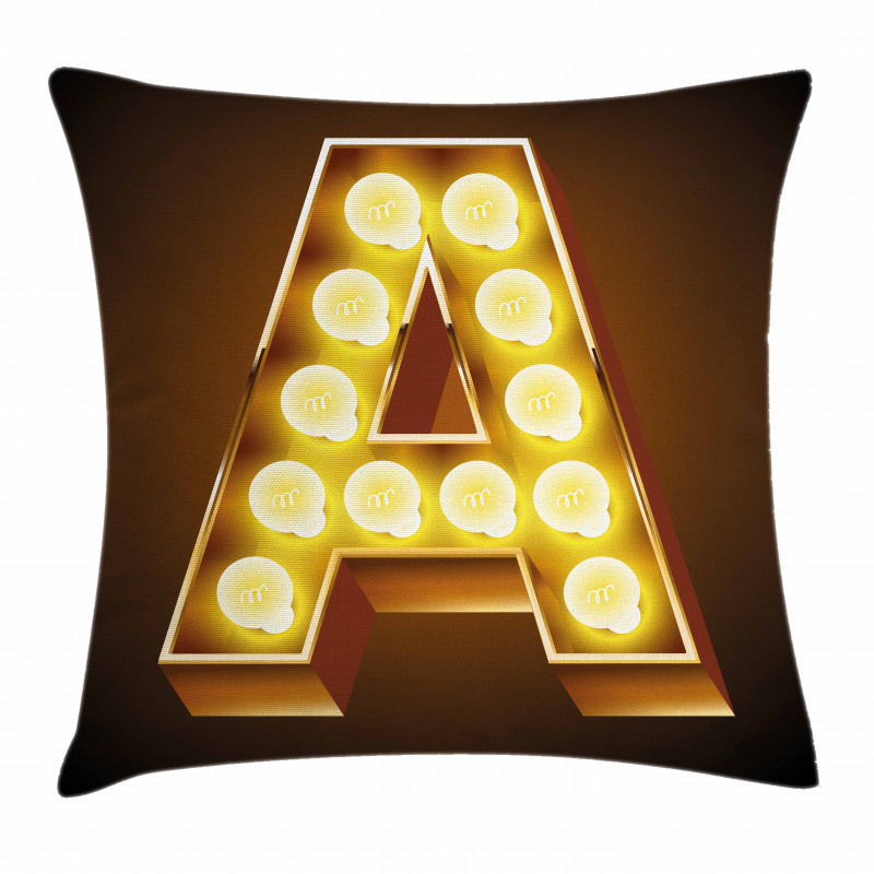 First Letter ABC Design Pillow Cover