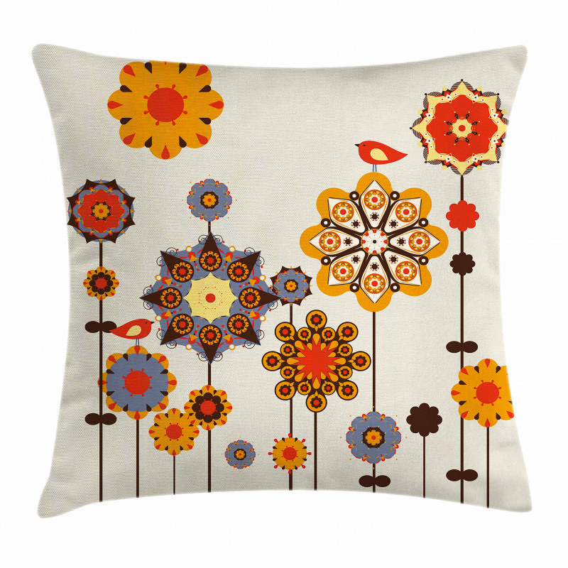 Eastern Floral Design Pillow Cover