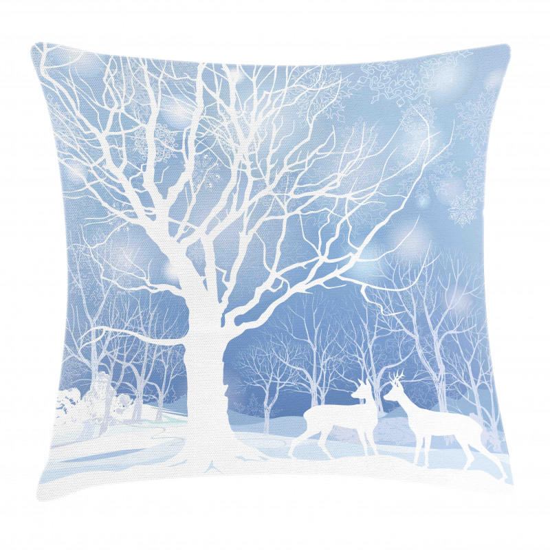 Abstract Winter Deer Pillow Cover